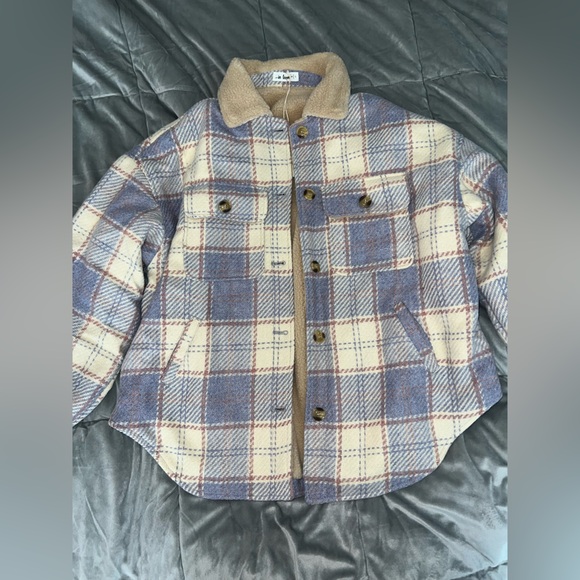 Lane 201 Fight The Frost Plaid Sherpa Lined Jacket Slate Large - Picture 6 of 16